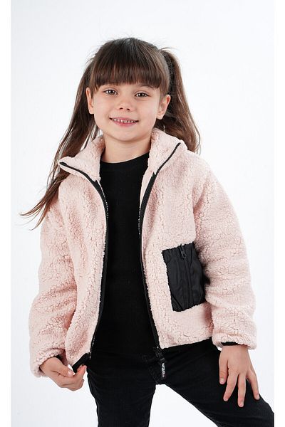 Monttini Girls' Welsoft Single Top Plush Sweatshirt Cardigan Jacket