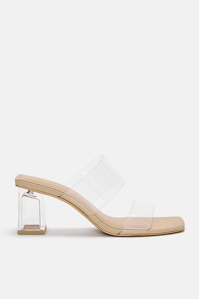 Pull & Bear Vinyl high-heel sandals
