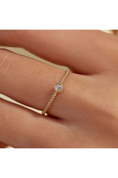 Beloro Jewels Monte Napoleone Elena 9 Karat Gold Ring Mit Zirkonia-stein Bo330060
