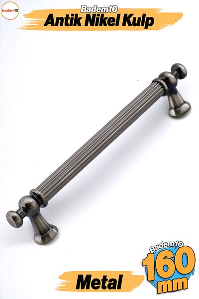 Badem10 Selçuklu Metal nichel antic 160 mm Mobilier Bucătărie Sertar Dulap Dulap Mânere de ușă Mâner