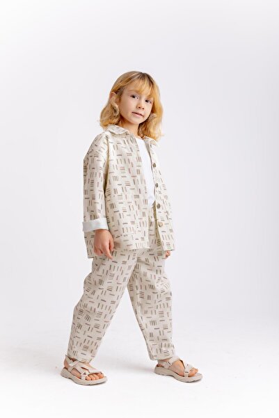 Oliven The Kid Габардинний піджак для хлопчика з лінійним візерунком