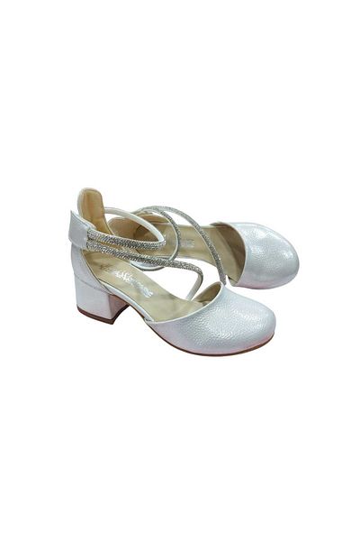 ÇAĞ AYAKKABI Girl's Heeled Shoes Ankle Velcro Evening Dress Children's Shoes