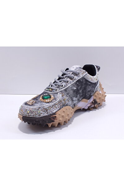 Guja 25Y338-4 Taşlı kadife ayakkabı ( kalıbı 1 numara küçüktür )