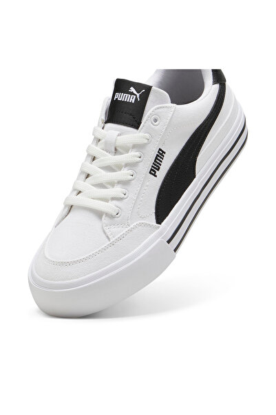 Puma Court Classic Vulc FS 396353 Kanvas Unisex Sneaker Günlük Spor Ayakkabı BEYAZ-SİYAH