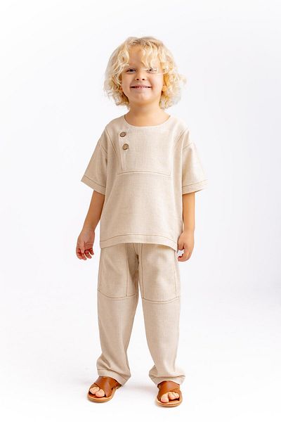 Oliven The Kid Lizard Boy's Pants with Natural Contrast Stitching