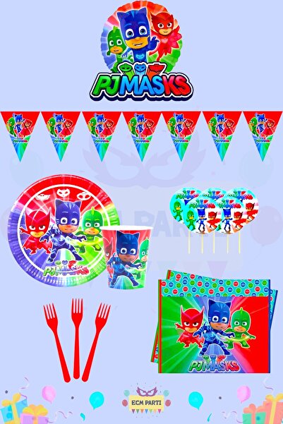 ECM PARTI مجموعة Pijamaskeliler تحت عنوان حفلة عيد ميلاد صغيرة تتسع لـ 16 شخصًا