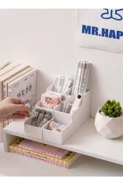 ALMUFARREJ Desktop organizer rack and pen storage