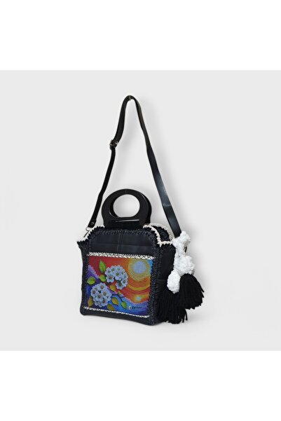zelart Crochet Knitted Detailed Leather Shoulder Bag, Handmade Special Design...