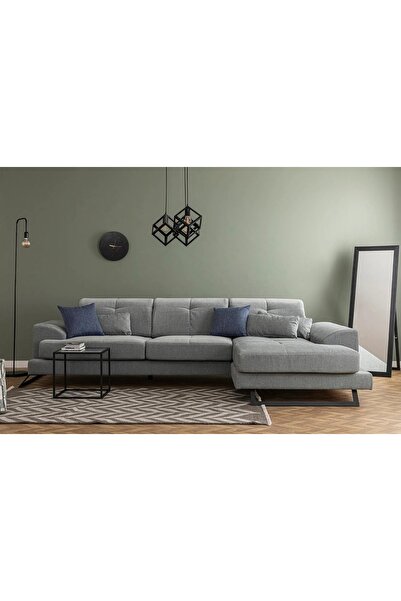 Vivense FRİDO KETEN KÖŞE KOLTUK, GRİ, SAĞ KÖŞE