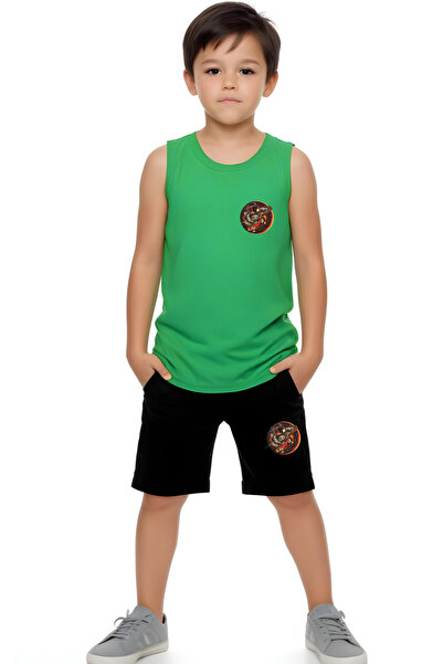 FYK COLLECTİON Космічний астронавт з принтом, футболка на бретельках та шорти...