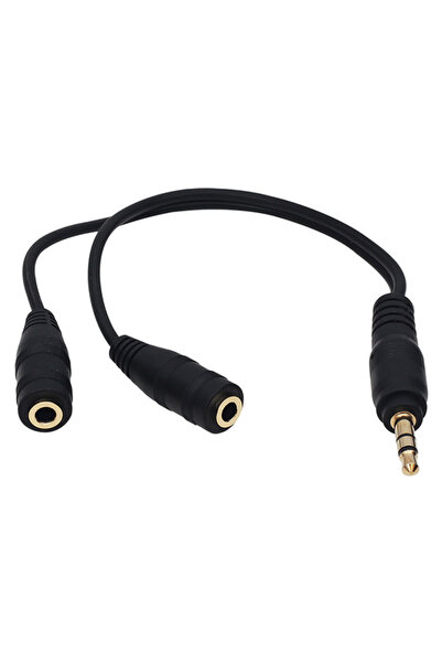 Powermaster Kulaklık Çoklayıcı 3.5 Mm Erkek/2 Stereo Dişi 20 Cm Y Kablo