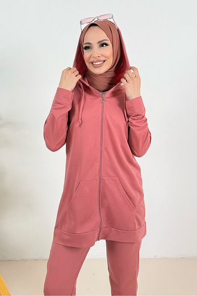 Bestenur Σετ τουνίκ και παντελονιών Rival 1340 Model - Πούδρα