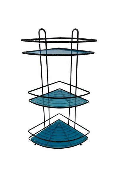 ALMUFARREJ Three-tier corner storage rack black