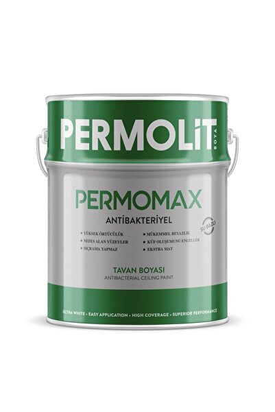 Permolit Permomax Antibakteriyel Antiküf Tavan Boyası 10 Kg Beyaz