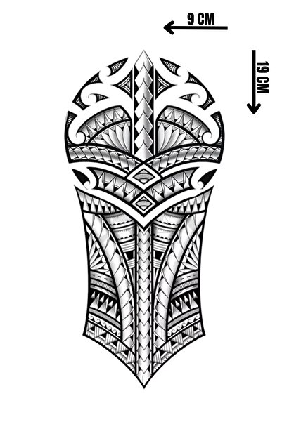 Barly Geçici Maori Model Dövme Tattoo