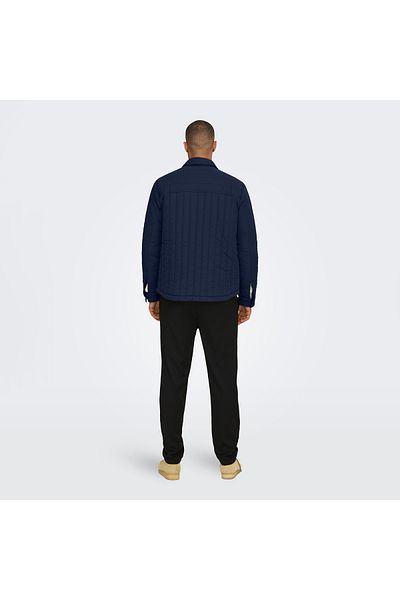 ONLY Jack Quilted Men's Navy Blue Coat