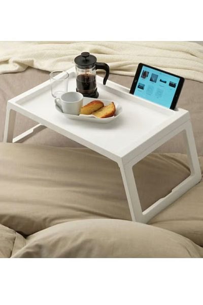 ALMUFARREJ Bed Tray White for Multiple Uses
