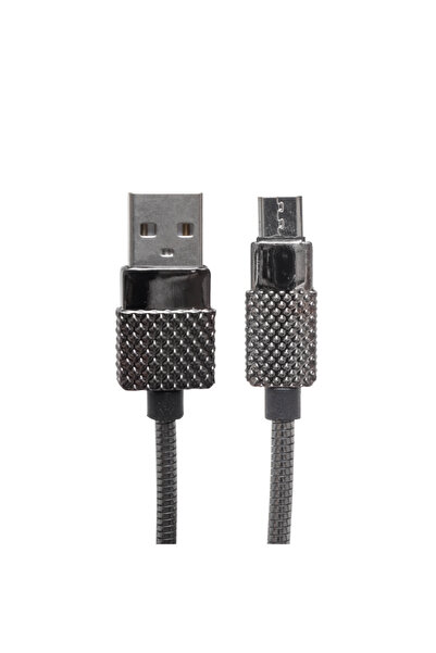 Powermaster Metal Yaylı 3 Amper Micro USB Şarj ve Data Kablosu
