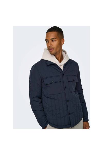 ONLY & Sons Jack Quilted Erkek Lacivert Mont (22030317-PN)