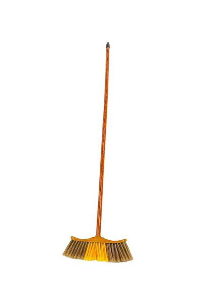 ALMUFARREJ مكنسة تنظيف الأرضيات الخشبية بني/أصفر 34x90سنتيمتر