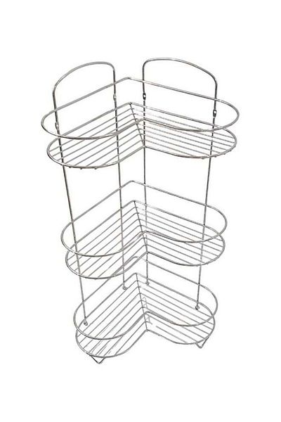 ALMUFARREJ 3-Tier Corner Rack Silver 56cm