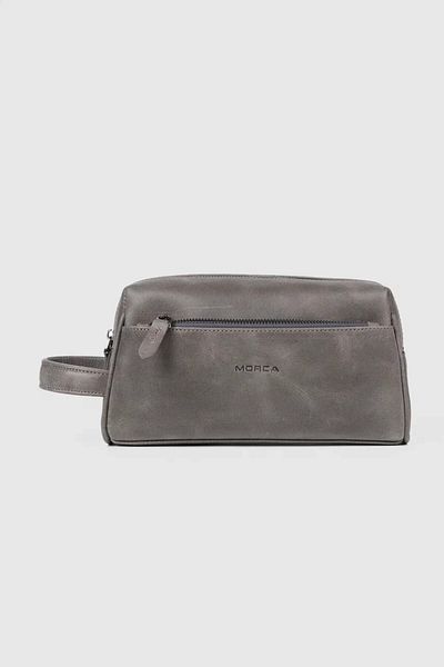 MORCA Gray Genuine Leather Hand Portfolio Bag