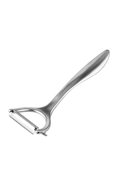 ALMUFARREJ مقشرة خضروات مزدوجة من الفولاذ المقاوم للصدأ باللون الفضي