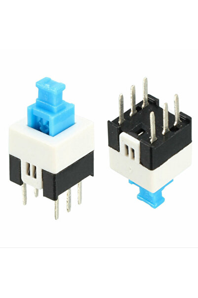 Powermaster Tactile Push Button On - Off Anahtarlı Switch 7X7 Mm 6 Bacaklı Kilitli