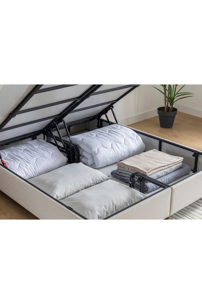 Vivense Notte Baza Ve Başlık Seti, Krem, 160X200