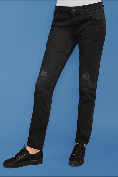 TRENDTESETTÜR Women's Black Denim Pants 70060