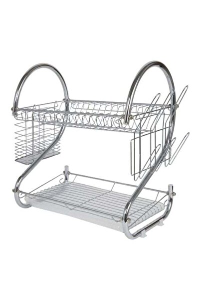 ALMUFARREJ 2-Layer Assembled Dish Rack Silver