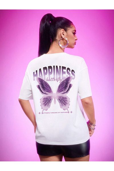uyguntarz Μπλουζάκι Unisex Happiness Printed Design