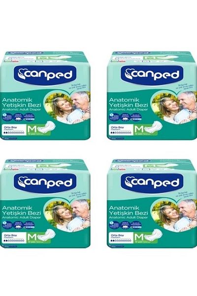 Canped Medium 10 Lu Anatomical Diapers - X 4 Pieces