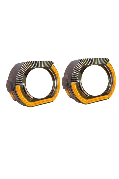 EKT 2.5 İNÇ DÜZ Bİ XENON MERCEK J MODEL TURUNCU ANGELLİ KAPAK SET