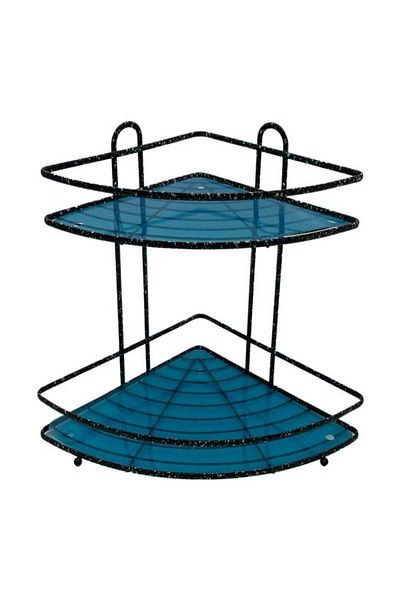 ALMUFARREJ Two-tier corner storage rack black