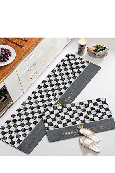 ALMUFARREJ Non-slip kitchen Mat Set of 2 Piece 80x50 cm and 120x50 cm