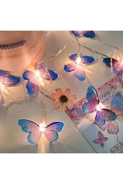 Zigver 1.5M 10 LED Butterfly Fairy String Lights Garland Garden Yard Outdoor Decoration Night Lamp Wedding Eastern