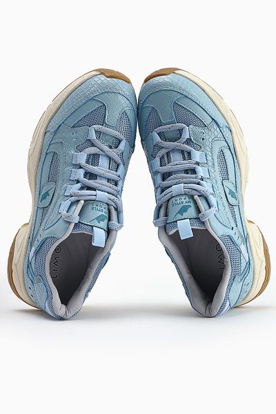 Limoya Pantofi de damă Caisa Blue Textile cu șireturi