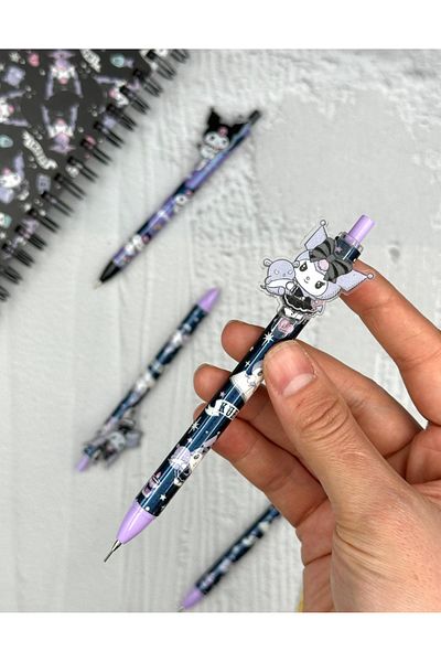 ZeCo Collection Kuromi Patterned Black Color 0.7 mm Tip Versatil Pencil