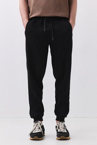 Trendiz Ανδρικό Παντελόνι Basic Sweat με Ελαστικό Μαύρο 2041