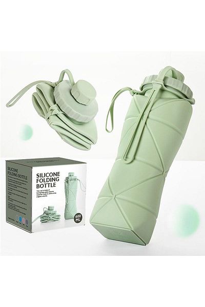 Zigver Large Capacity Water Bottle - Outdoor Folding Retractable Camping Running Bottle