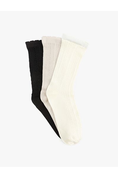 Koton Set of 3 Multicolored Textured Socks