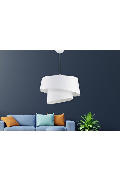 Vivense EVLİGHT BARET PVC 2 KATLI SARKIT AVİZE, BEYAZ