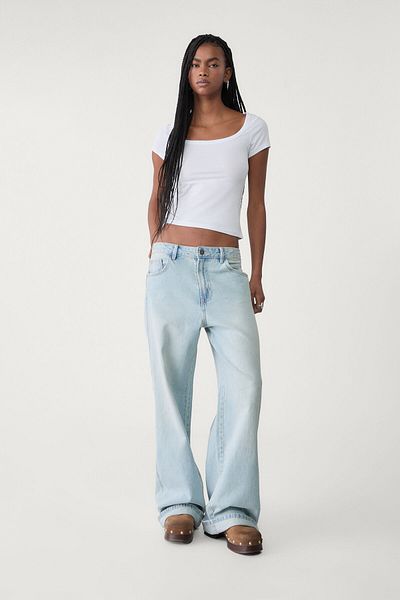 Stradivarius T-shirt with square neckline