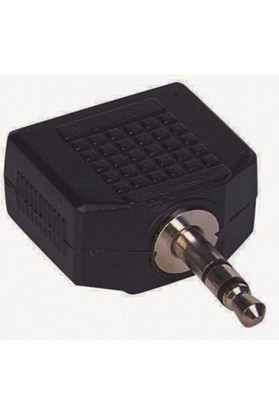 Powermaster 3.5 ملم ستيريو ذكر - 3.5 ملم 2 أنثى محول جاك