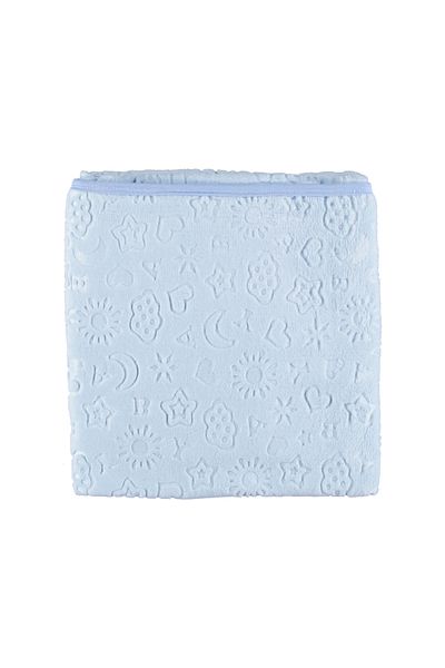 Bahar Blue Plush Blanket - 100% Polyester, 110X90Cm