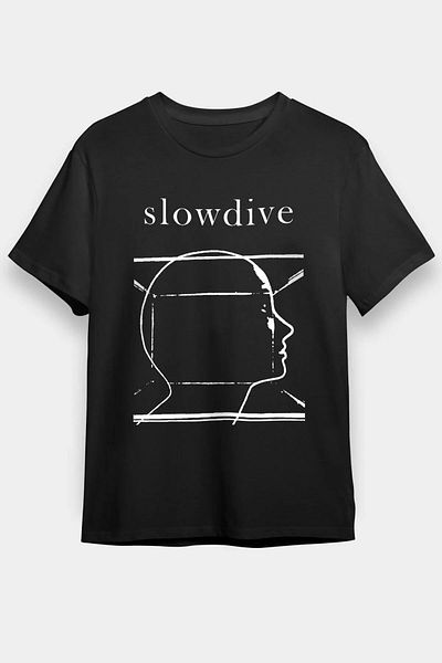 Korefanzin Tricou negru cu imprimeu Slowdive, loose fit, unisex - tricou