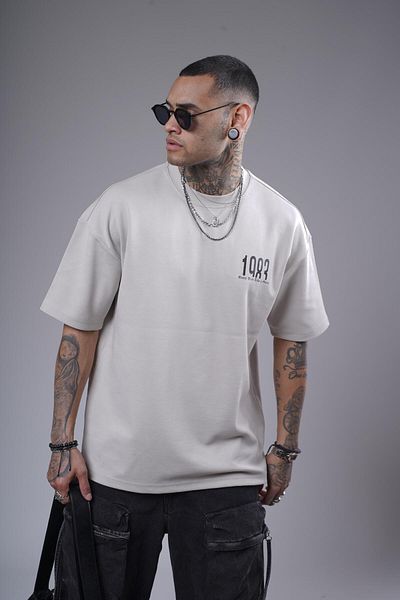 king brich Μπλουζάκι Unisex Oversize Mold 1983 με γραπτό τύπωμα