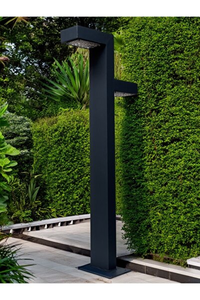 Kuantum Led ÇİFT YÖNLÜ BOLLARD, YÜRÜYÜŞ YOLU, BAHÇE AYDINLATMASI ANTRASİT KAS...