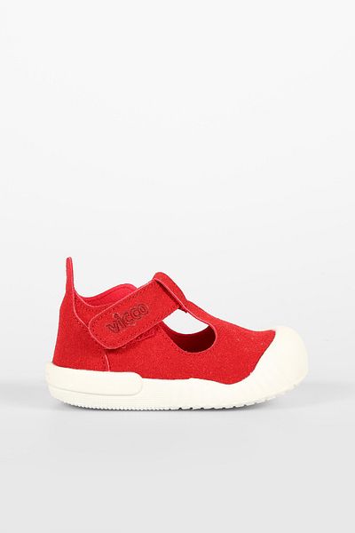 Vicco حذاء Loro II Basic Girl First Step باللون الأحمر الكاجوال